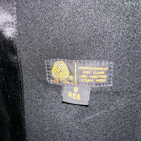 Vintage Black London Fog Wool Coat | 100% Wool Made in USA | Sz 8 regular - Picture 6 of 7